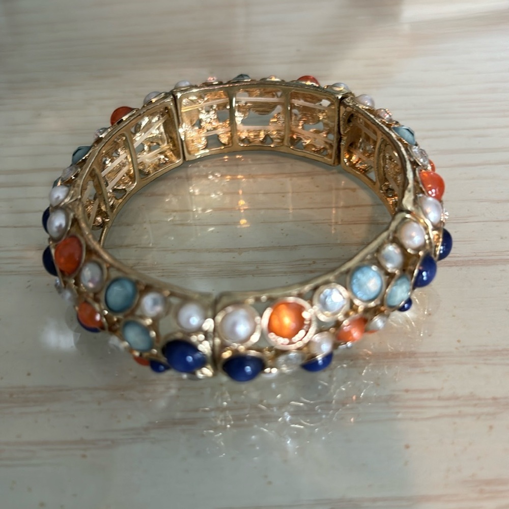 Women’s Blue/White/Orange Casual Bracelet